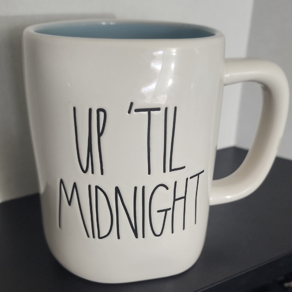 Rae Dunn Other - Rae Dunn Cinderella White and Blue 'Up 'Til Midnight' Mug